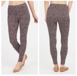 Spanx Jean-ish Desert Dot Print Pull-On Ankle Leggings Slimming Size Medium